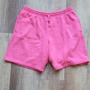 Adidas Unisex Vibrant Pink French Terry  Shorts
